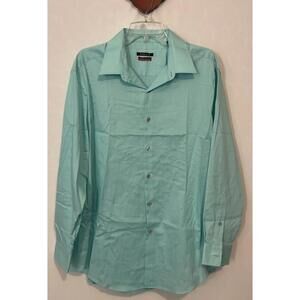 Van Heusen 17 - 32/33 Flex Collar Slim-Fit Stretch Button-Up Dress Shirt! A719